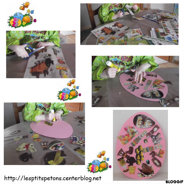 Découpage et collage autour de Pâques